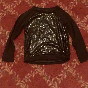 Girls sequins front sweatshirt